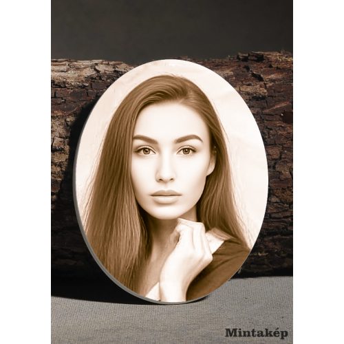 Szépia ovális porcelánkép