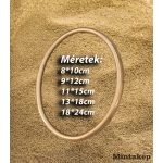 Ovális arany porcelánkép keret méretekkel – prémium arany porcelán sírkép keret