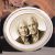 Szépia Bohemia porcelánkép (két arany csíkkal)
