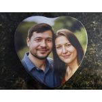 Színes szív alakú porcelánkép