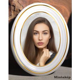 Színes aranyozott Bohemia porcelánkép két arany csíkkal sírkőre – prémium kültéri porcelánfotó és időtálló sírkőkép saját fényképből