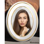 Színes aranyozott Bohemia porcelánkép két arany csíkkal sírkőre – prémium kültéri porcelánfotó és időtálló sírkőkép saját fényképből