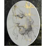 Ovális szentkép porcelánkép sírkőre – saját fényképből, fekete-fehér vagy színes