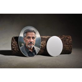 Ovális porcelánkép,sírkőkép